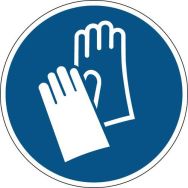 Panneau Gants de protection obligatoires rigide 100 mm Ø