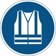 Panneau Gilet sécurité haute visibilité obligatoire 200 mm