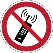 Panneau Interdiction activer téléphone mobile rigide 20 cm Ø