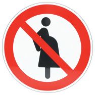 Panneau Interdit aux femmes enceintes aluminium - Manutan Expert