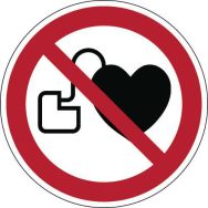 Panneau Interdit personnes porteuses stimul. cardiaque 200Ø