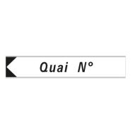 Panneau d'adressage de quai 600 x 120 mm - Aximum
