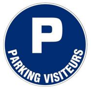 Panneau d'obligation - Parking visiteurs - Rigide Ø 30 cm