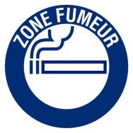 Panneau d'obligation - Zone fumeur - Rigide Ø 30 cm