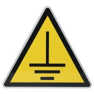 Panneau danger - Mise à la terre - Aluminium - 200 mm