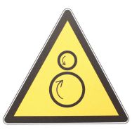 Panneau danger - Rouleaux contrarotatifs - PVC - 100 mm
