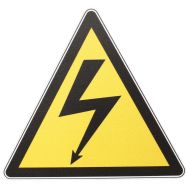 Panneau danger - Tension électrique - PVC - 100 mm