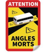 Panneau danger angles morts pour Bus - Adhésif