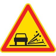 Panneau de signalisation AK22 Projections gravillons - Kelias