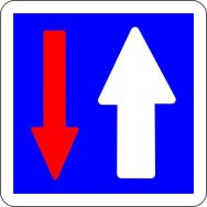Panneau de signalisation C18 Priorité circulation sens inverse-Kelias