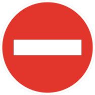 Panneau de signalisation d'interdiction - B1 - Sens interdit - Pour trépied
