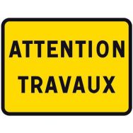 Panneau de signalisation temporaire KC1 Attention Travaux - Kelias