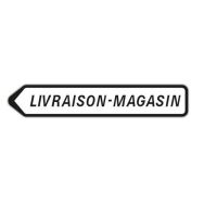 Panneau directionnel livraison magasin 1300x250 mm - Aximum