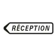 Panneau directionnel réception 1000x250 mm - Aximum