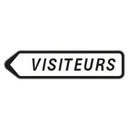 Panneau directionnel visiteurs 1000x250 mm - Aximum
