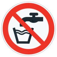 Panneau interdiction - Eau non potable - Aluminium - 120 mm