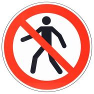 Panneau interdiction - Interdit aux piétons - PVC - Manutan Expert