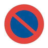 Panneau interdiction rond stationnement interdit - Rigide diamètre 300