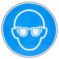 Panneau obligation - Lunettes de protection - Adhésif - Manutan Expert