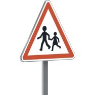 Panneau permanent A13a endroit fréquenté par les enfants - Taliaplast