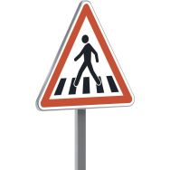 Panneau permanent A13b passage pour piéton - Taliaplast