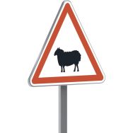 Panneau permanent A15a2 passage d'animaux domestiques - Taliaplast