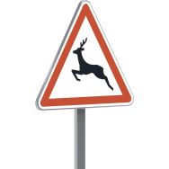 Panneau permanent A15b passage d'animaux sauvages - Taliaplast