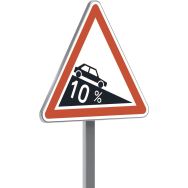 Panneau permanent A16 descente dangereuse à spécifier - Taliaplast