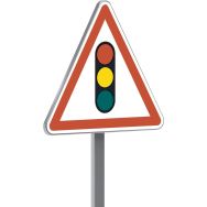 Panneau permanent A17 feux tricolores - Taliaplast