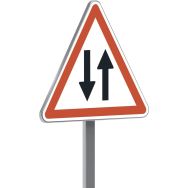 Panneau permanent A18 circulation dans les deux sens - Taliaplast