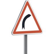 Panneau permanent A1a virage à droite - Taliaplast