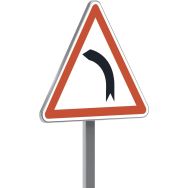 Panneau permanent A1b virage à gauche - Taliaplast