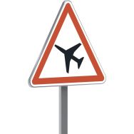 Panneau permanent A23 traversée d'une aire danger aérien - Taliaplast