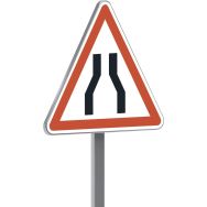 Panneau permanent A3 chaussée rétrécie - Taliaplast