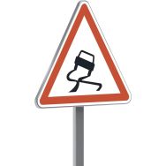 Panneau permanent A4 chaussée particulièrement glissante - Taliaplast