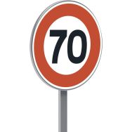 Panneau permanent B14 Limitation de vitesse à 70kmh - Taliaplast
