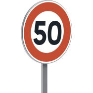 Panneau permanent B14 limitation de vitesse à 50kmh - Taliaplast