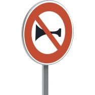 Panneau permanent B16 signaux sonores interdits - Taliaplast