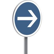 Panneau permanent B21 obligation de tourner à droite - Taliaplast