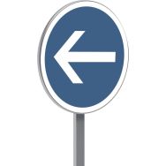 Panneau permanent B21 obligation de tourner à gauche - Taliaplast