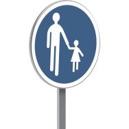 Panneau permanent B22b chemin obligatoire pour piétons - Taliaplast