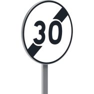 Panneau permanent B33 fin limitation vitesse à 30kmh - Taliaplast