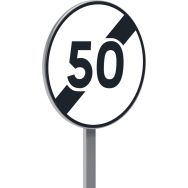 Panneau permanent B33 fin limitation vitesse à 50kmh - Taliaplast