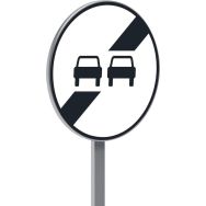 Panneau permanent B34 fin d'interdiction de dépasser - Taliaplast