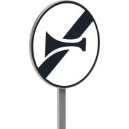 Panneau permanent B35 fin d'interdiction de klaxonner - Taliaplast