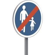 Panneau permanent B41 fin chemin obligatoire pour piétons - Taliaplast