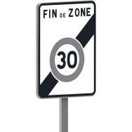 Panneau permanent B51 sortie de zone limitée à 30km - Taliaplast