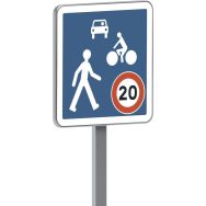 Panneau permanent B52 Entrée d'une zone de rencontre - Taliaplast