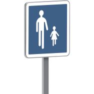 Panneau permanent B54 Entrée d'une aire piétonne - Taliaplast