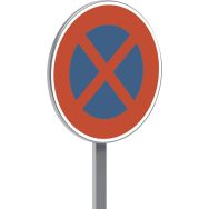 Panneau permanent B6d arrêt et stationnement interdits - Taliaplast
